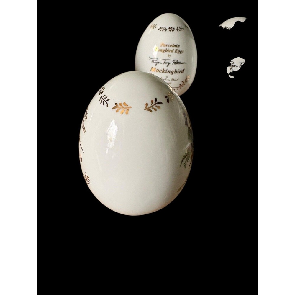 Danbury Mint Roger Tory Peterson Porcelain Songbird Egg Wood Thrush 1995 - Picture 4 of 6